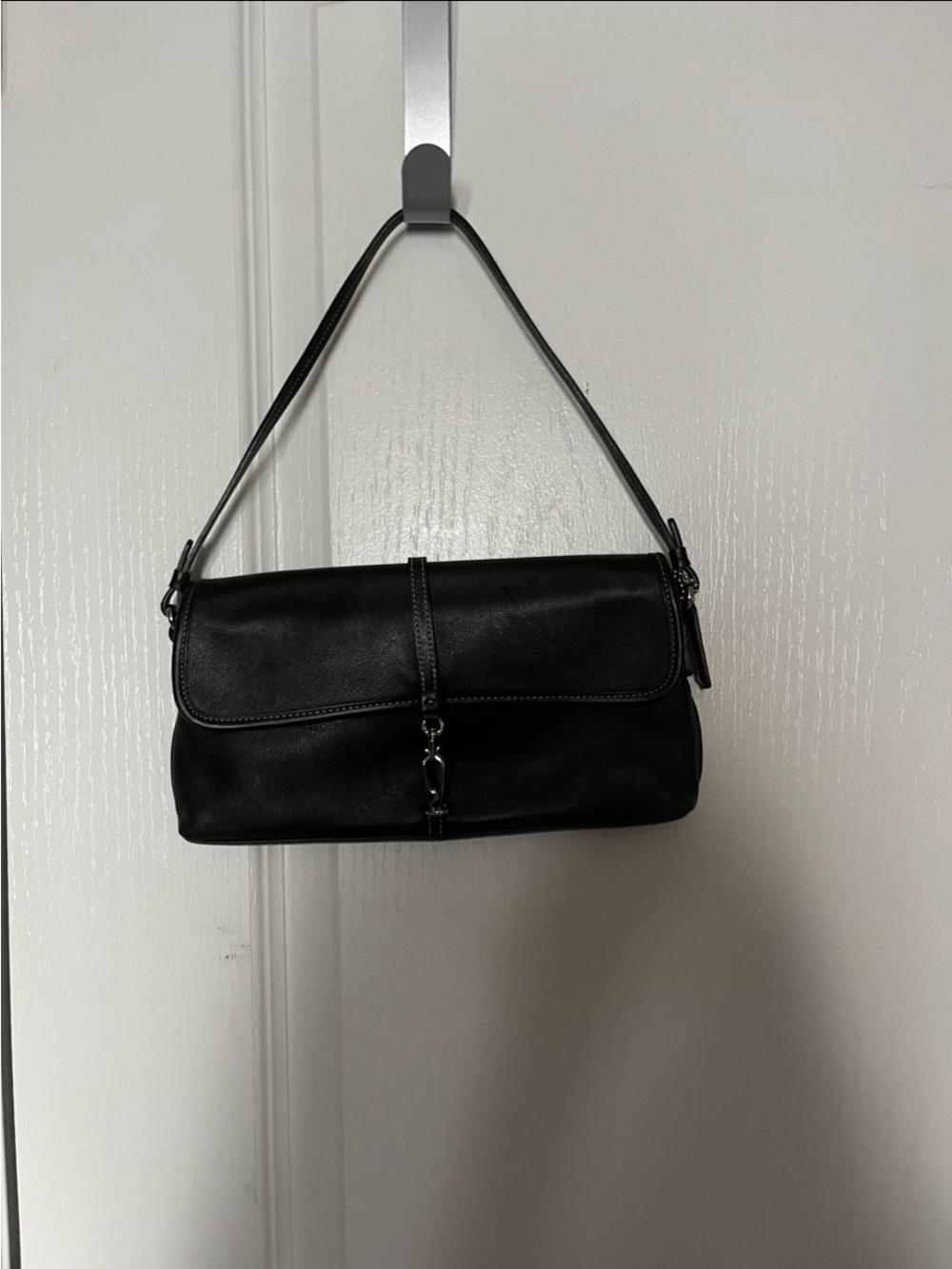 Coach Y2K Hampton Fold over Bag with Silver Hardware